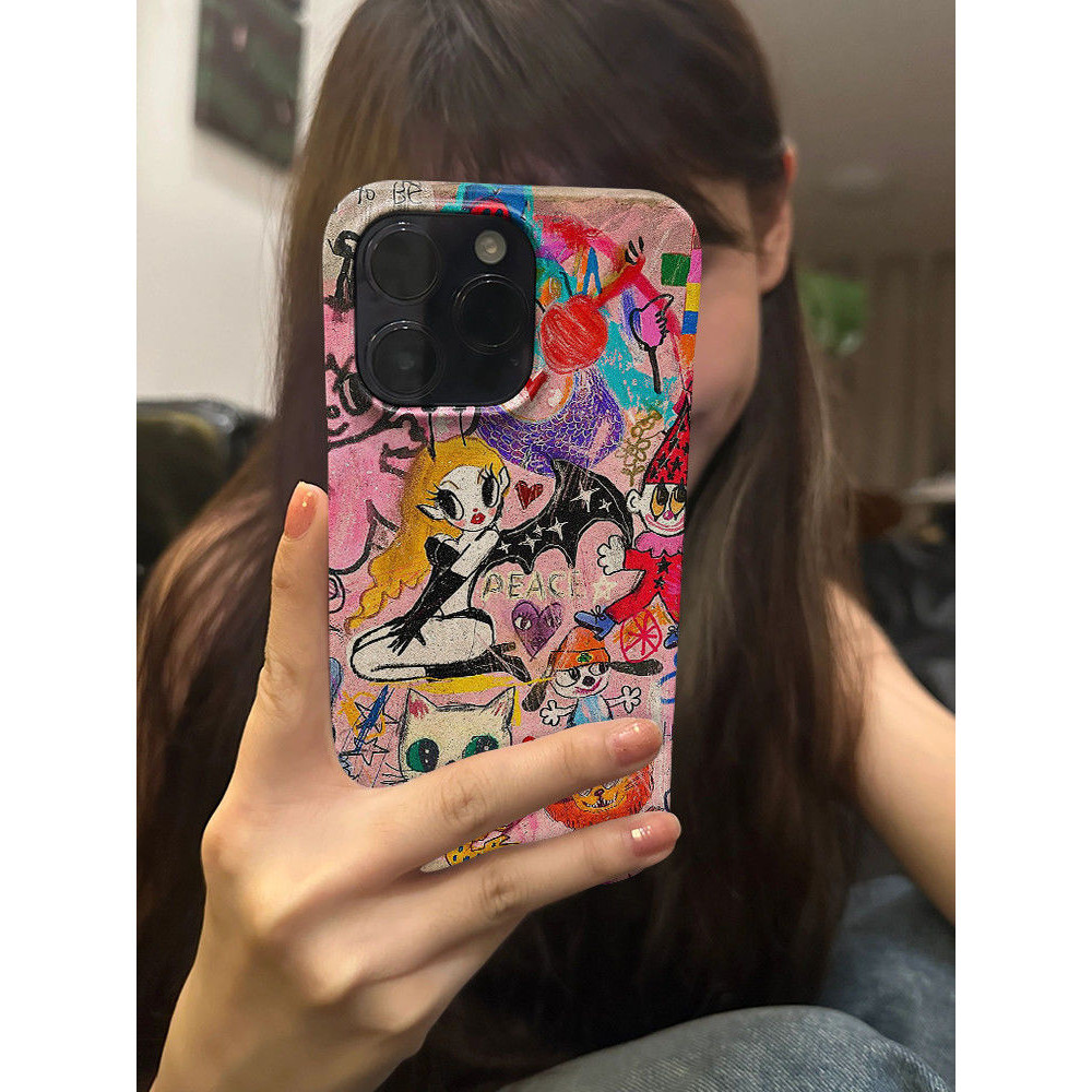 เคสโทรศัพท์มือถือแบบแข็ง กันกระแทก ลายแม่มดตัวน้อย สไตล์อเมริกัน สําหรับ iPhone 11PROMAX xr xsmax 15PROMAX 14promax 13promax 12pro 7plus 8plus 14plus