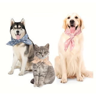 ผ้าพันคอ ผ้ากันเปื้อน ทรงสามเหลี่ยม ลายจุด แบบนิ่ม สวมใส่สบา…