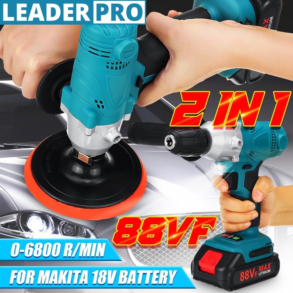 สว่านไฟฟ้าไร้สาย 88VF 800W 2 IN 1 58 N.M ไฟ LED สําหรับแบตเตอรี่ Makita 18V