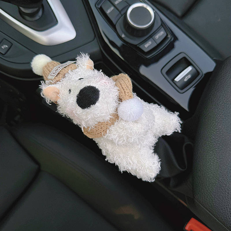 New styles Car Gear Handle Cover Women's Online Influencer Cute Strawberry Bear Doll Car Block Sleeve Protective Cover Automatic Gear Handbrake Sleeve Cute Car Decoration 7AaR - รูปที่ 5