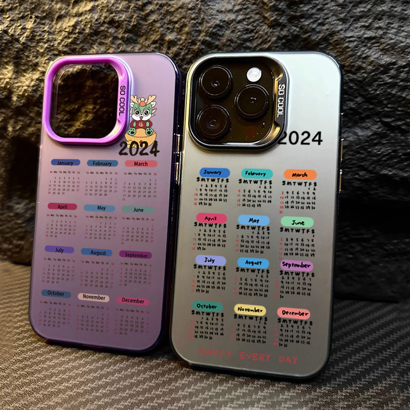 เคสโทรศัพท์มือถือ กันกระแทก ลายปฏิทิน แฟชั่น สําหรับ iPhone 15 Pro Max 15 14 13 12 11 Pro XR XS SE 2020 7 8 14 15 Plus 2024