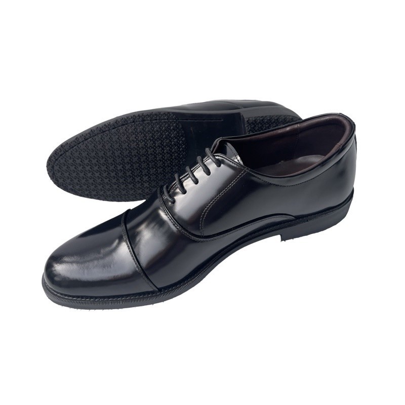 รองเท้าผู้ชาย Cap Toe Black OXFORD หนังแท้ขัดเงา รองเท้างานแต่ง คัชชูหนังแท้ สีดำ ใส่ออกงาน ใส่ทำงาน เปลี่ยนไซส์ฟรี
