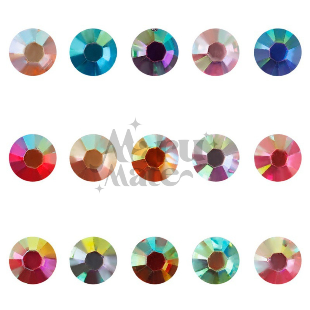 เพชรตกแต่ง คริสตัล 4 มม. (A)สีรุ้งใส AB (10 กรัม) เพชรรุ้ง ติดแก้ว ติดผ้า เพชรกลม เพชรครึ่งซีก พลอยเทียม เพชรเทียม งา...