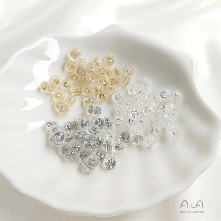 💖ALA เครื่องประดับ DIY💖ต่างหูเงินแท้ชุบทอง14K ต่างหูอุดหูต่างหูซิลิโคนนิ่มป้องกันการแพ้อุปกรณ์เสริมต่างหูเงินทอง [ตุ้มหู ต่างหูหนีบ ต่างหู ต่างหูห่วง] - รูปที่ 6