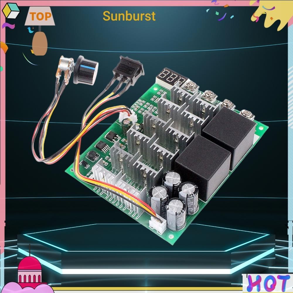 โมดูลควบคุมความเร็วมอเตอร์ 12V 24V 36V 48V DC 100A Max พร้อมลูกบิดสวิตช์ [Sunburst11.th]