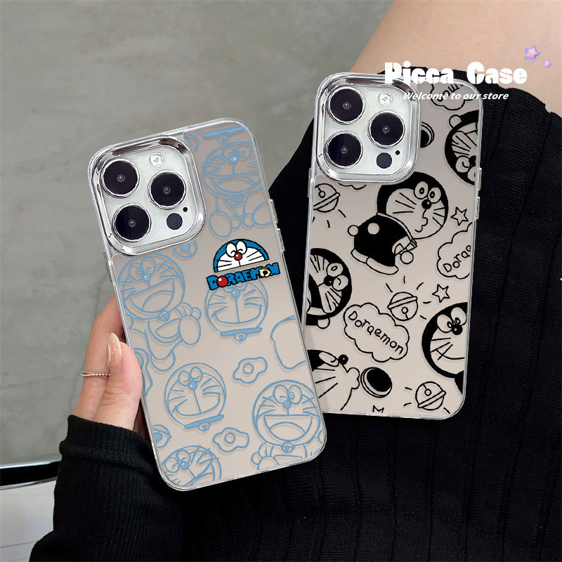 เคสโทรศัพท์มือถือ แบบใส ลายโดราเอมอน และสปองบ็อบน่ารัก หรูหรา สําหรับ IPhone 11 7Plus 14 13 15 12 Pro Max X XR 6S 14 15 8 7 6 Plus XS Max SE 2020