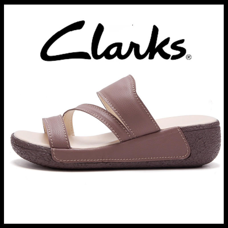 รองเท้าลำลองผู้หญิง Clarks หนังคุณภาพดี สำหรับฤดูร้อน