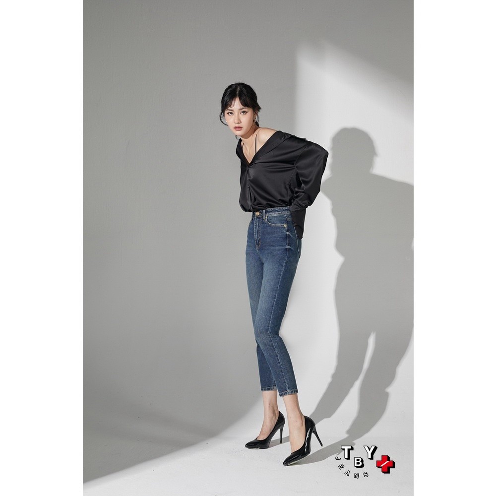 กางเกงยีนส์ TBY เอวสูง ทรง mom รุ่น T2974