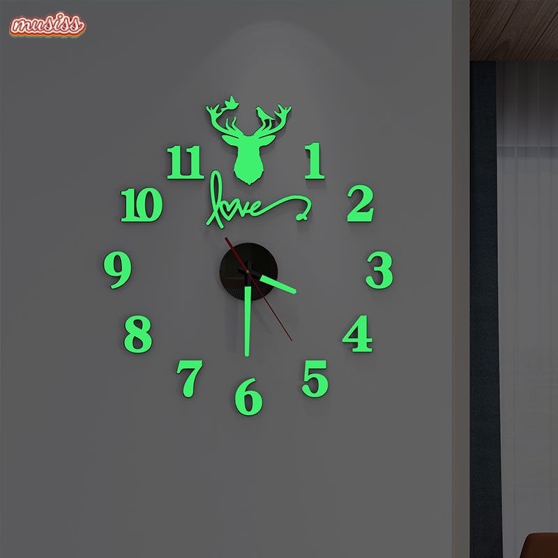 นาฬิกาแขวนผนัง 3D ไร้เสียง สร้างสรรค์ สําหรับห้องนอน ห้องนั่งเล่น DIY