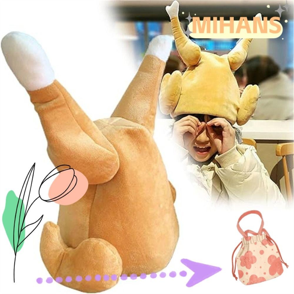 Mih หมวกไก่ย่าง, หมวกไก่งวงเต้นรํา แบบขยับได้, หมวกไก่งวงขยับได้ แบบนุ่ม ตลก พร้อมดนตรีขยับได้