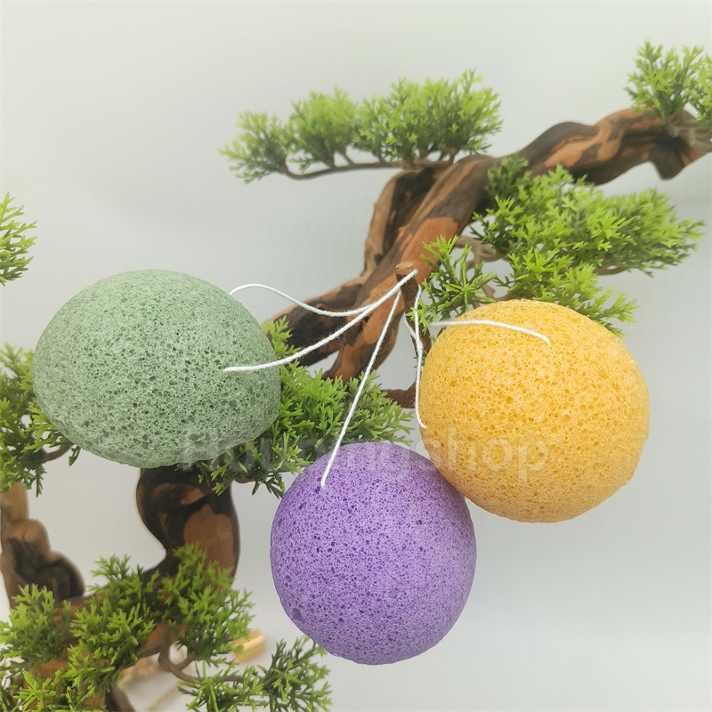 พัฟฟองน้ําไฟเบอร์ธรรมชาติ แบบนิ่ม สําหรับทําความสะอาดผิวหน้า - รูปที่ 3