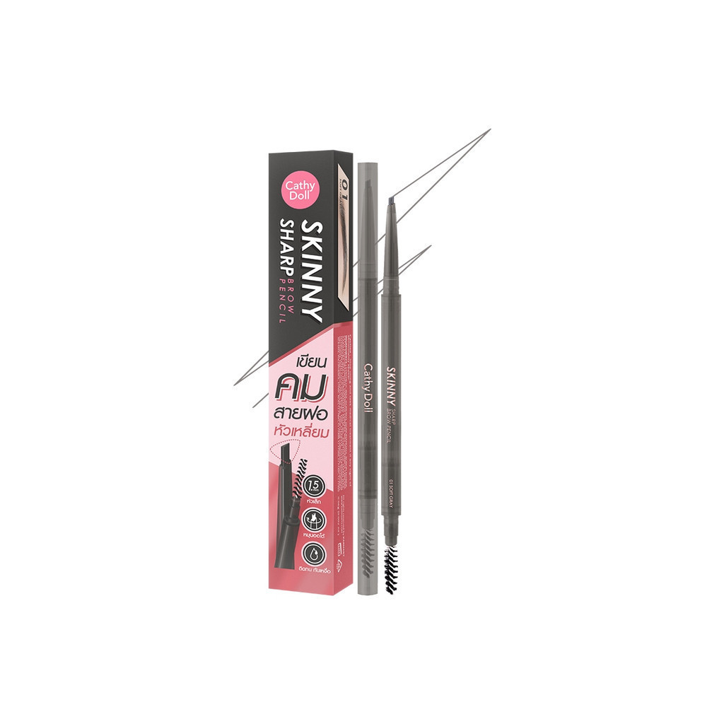 ♦️ของแท้·ส่งด่วน·ถูก♦️Karmart Cathy Doll Skinny Soft Brow Pencil : เคที่ดอลล์ ดินสอเขียนคิ้วหัวกลม x 1 ชิ้น dayse