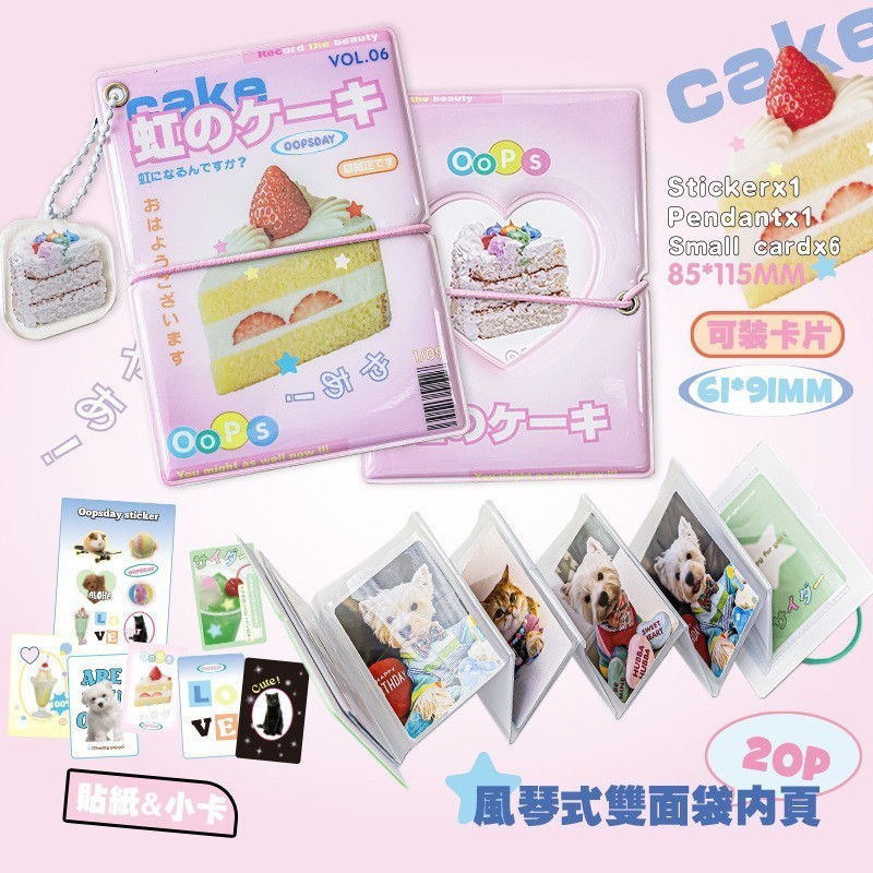 อัลบั้มรูปภาพโพลารอยด์ สองด้าน ขนาดเล็ก แบบพับได้ สีชมพู