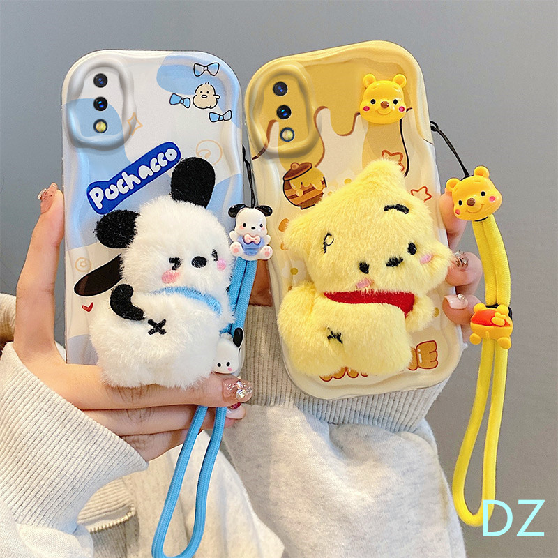 เคส Samsung A02 A03 A02S A03S กรณีโทรศัพท์มือถือ ตุ๊กตาน่ารัก สร้อยข้อมือ TYMR