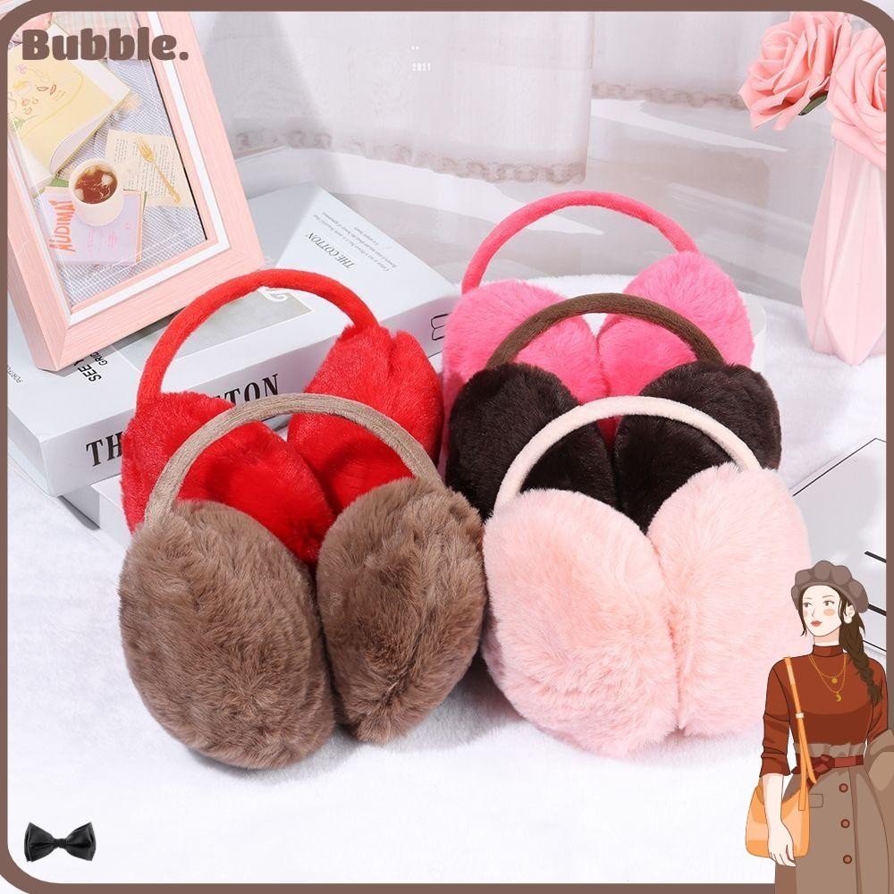 Bubble ที่ปิดหูกันหนาว ผ้ากํามะหยี่ขนนิ่ม ลําลอง ให้ความอบอุ่น แฟชั่นฤดูหนาว สําหรับผู้ชาย และผู้หญิง