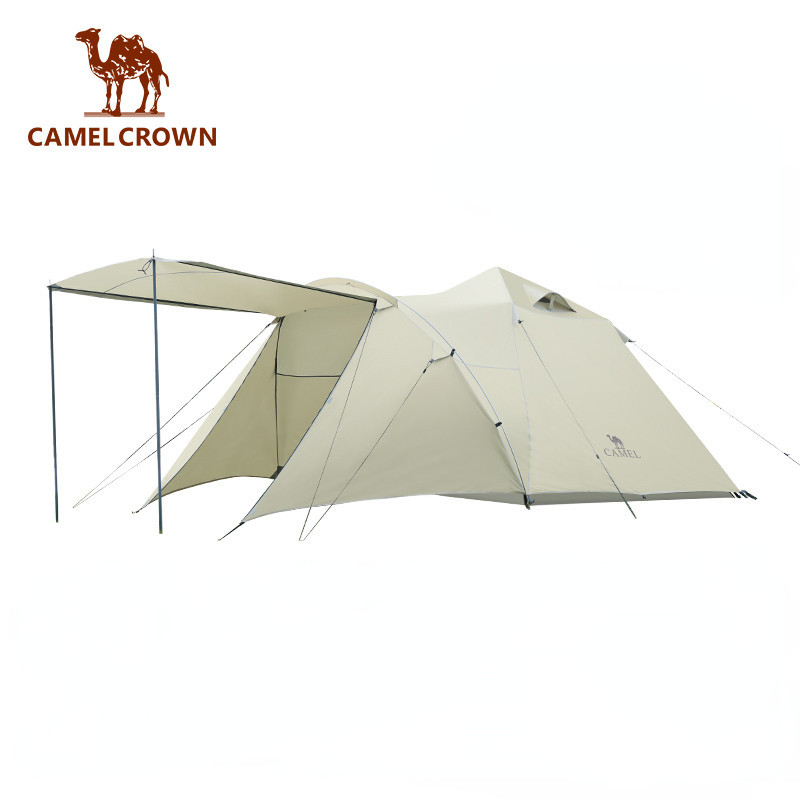 Camel CROWN เต็นท์อุโมงค์ กางเต้นท์ กางเต้นท์อัตโนมัติ พับได้ ขนาดใหญ่ พกพาง่าย กันฝน และกันแดด สําหรับตั้งแคมป์กลางแจ้ง สําหรับตั้งแคมป์ข้ามคืน