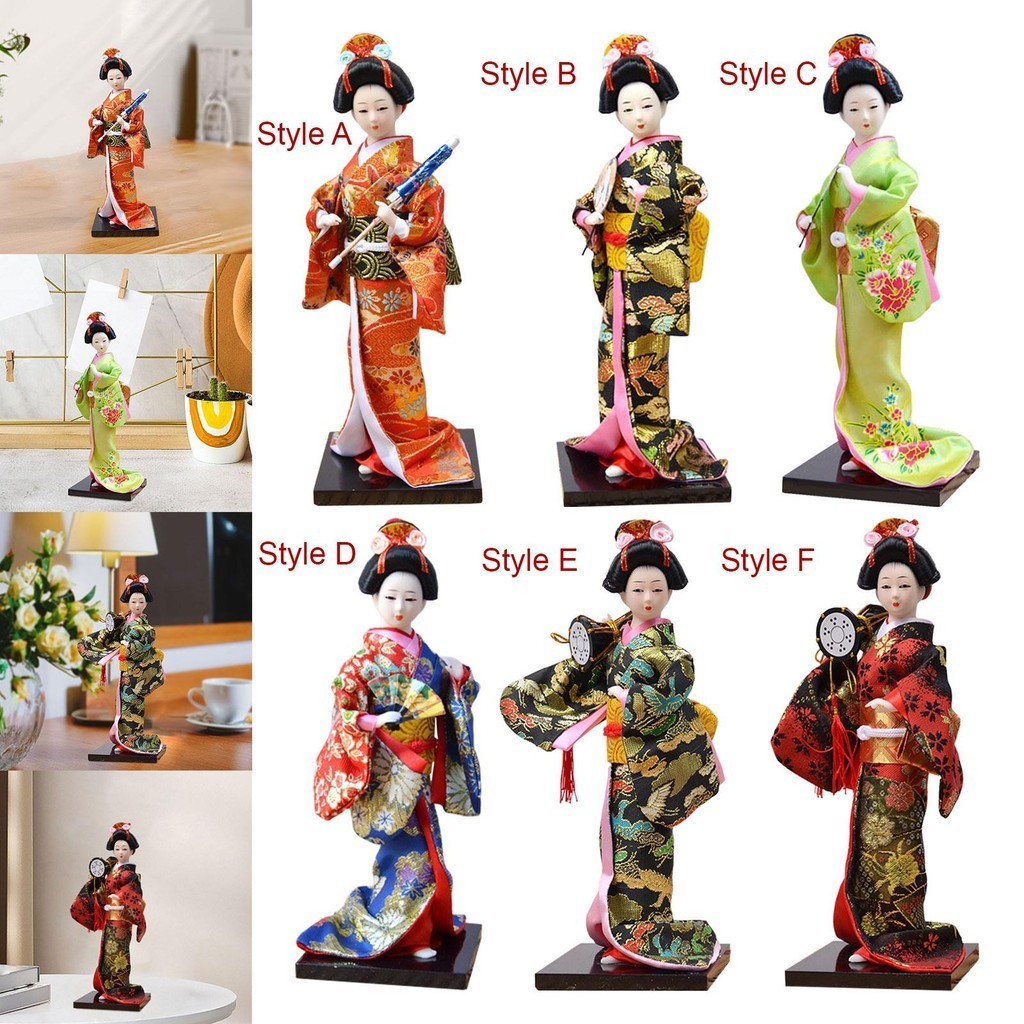 ตุ๊กตา Geisha Asian Geisha สไตล์ญี่ปุ่น สําหรับตกแต่งโต๊ะ ของขวัญวันเกิด