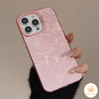 เคสโทรศัพท์มือถือลายมังกรจีนสุดเก๋ระดับไฮเอนด์ เคสสำหรับไอโฟน16 For iPhone11 12 13 14 15Pro MAX X XS XR XS 7 8Plus SE2