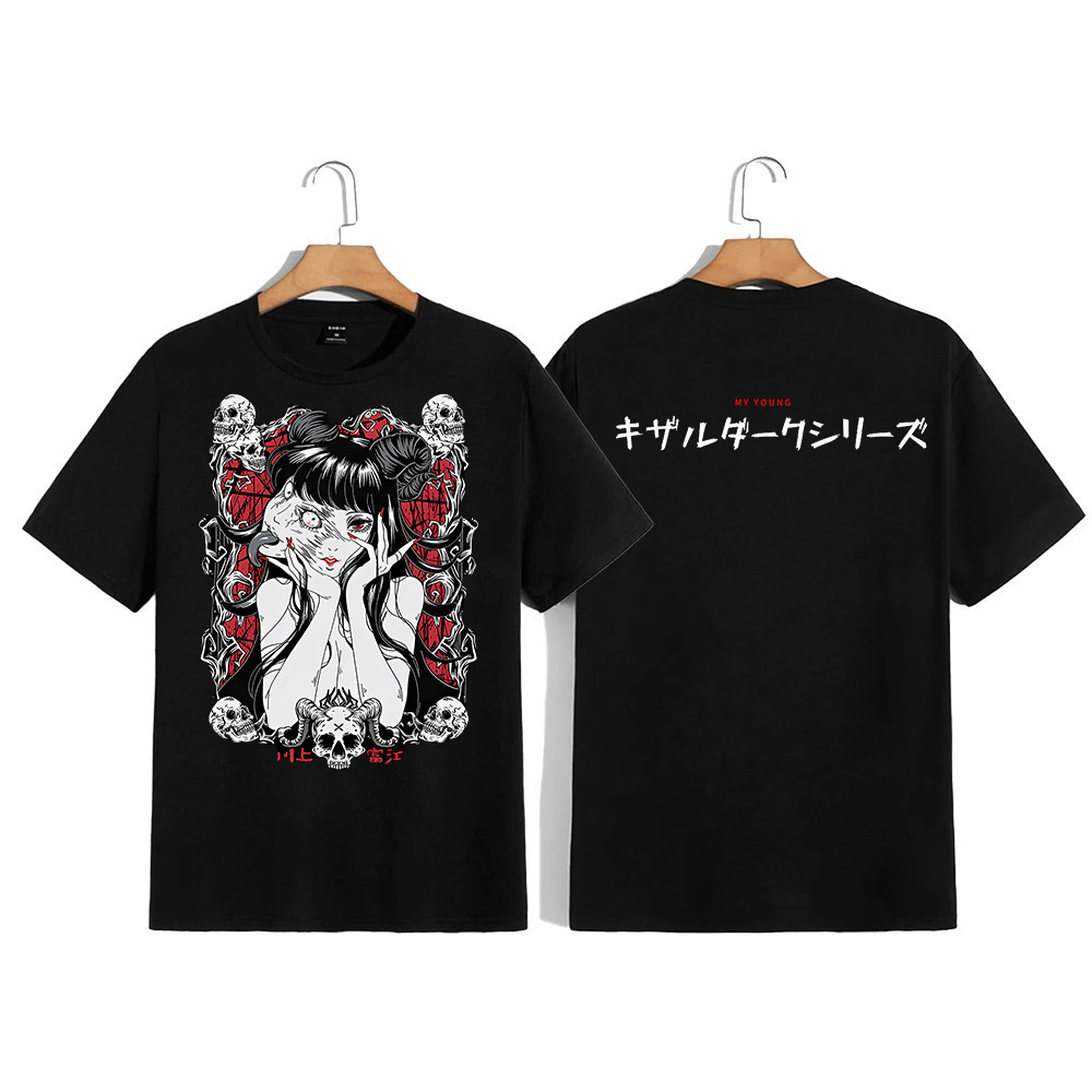 S-5XL [S-5XL]Japanese horror manga serie T-Shirt Gothic Series Anime TOMIE Junji Ito Manga Unisex Lo