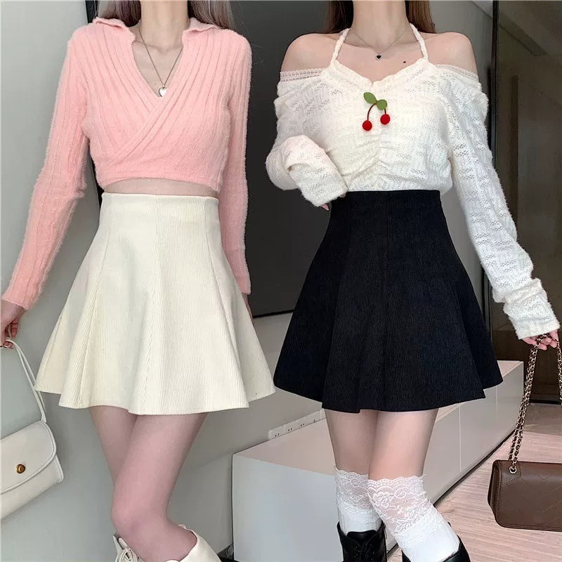 Suysuy พร้อมส่ง กระโปรงเอวสูง มีซับใน แฟชั่นฤดูร้อน ซัมเมอร์