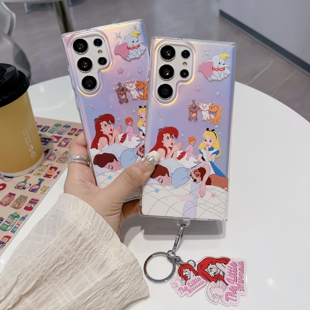 เคสโทรศัพท์มือถือแบบนิ่ม TPU ใส กันกระแทก ลายเจ้าหญิง สําหรับ Samsung Galaxy S22 S24 Ultra Plus S23+ A52 A53 A54 A55 A13 A14 A15 A23 A24 A05S