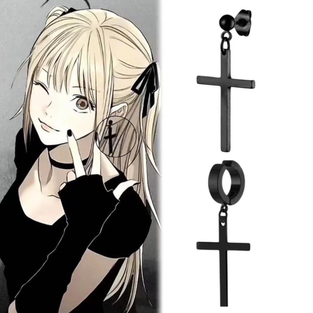 ต่างหูคอสเพลย์ รูปการ์ตูนอนิเมะ Death Note MisaMisa Cross