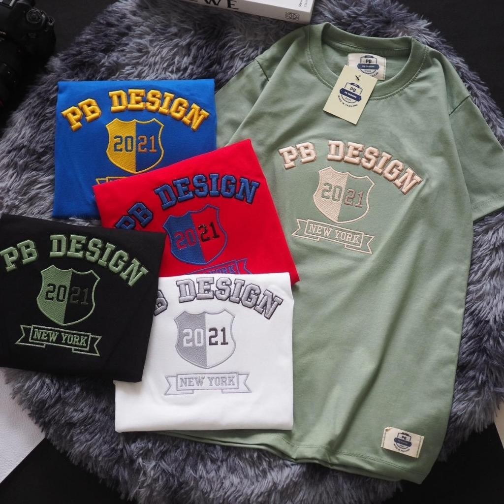 PB DESIGN PB06 เสื้อยืด แขนสั้นทรงตรง คอกลม ไซส์ S-2XL