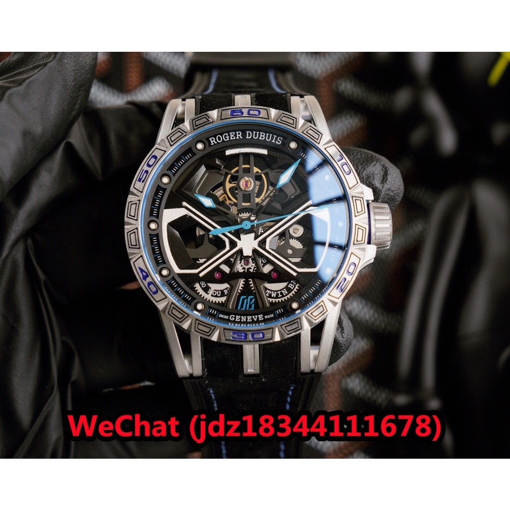 Roger Dubuis Excalibur King Series นาฬิกาข้อมือแฟชั่น สายไทเทเนียม 46 มม. สําหรับผู้ชาย