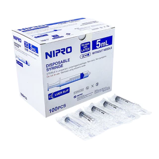 Disposable Syringe Nipro (1 กล่อง) กระบอกฉีดยา นิโปร ไซริงค์ ขนาด 1 3 5 10 (100pcs) 20 (50pcs) 50 ml (30pcs) ไม่มีเข็ม*