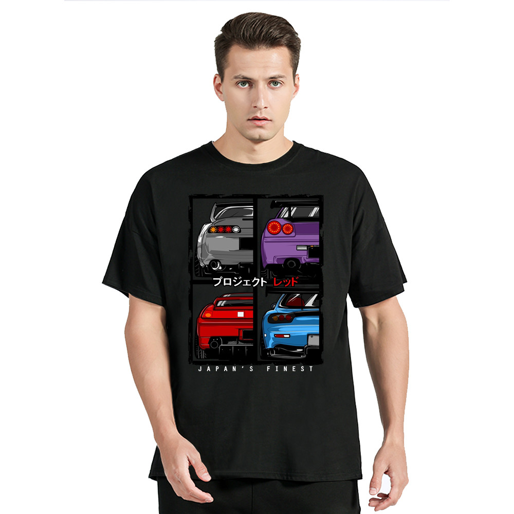 ญี่ปุ่น Finest R34 NSX FD3S RX7 Jdm รถเสื้อผ้าผู้ชายขนาดใหญ่ Tshirt ฤดูร้อน O-คอ T เสื้อแฟชั่นเสื้อล
