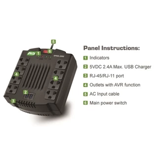 SKD SPINA เครื่องปรับแรงดันไฟฟ้าอัตโนมัติ AVR 800VA 1000VA 2000VA กันไฟตก ไฟกระชาก