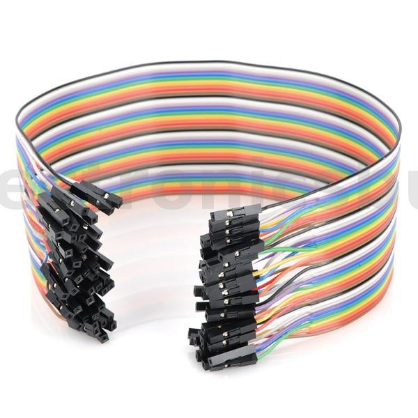 30 ซม.40 ชิ้นหญิงกับหญิง Breadboard สายไฟจัมเปอร์สาย Dupont Wire
