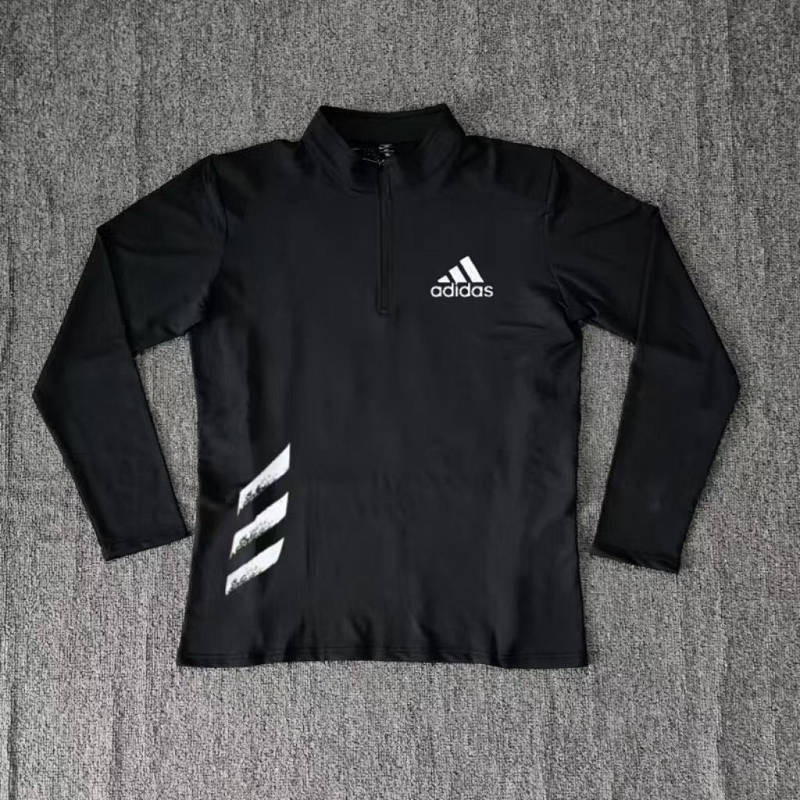 【Ready Stock】 Track and Field Sports Stand Collar Running Quick-Drying Training Wear Breathable Sports Men's and Women's Tops Workout Elastic Half Long-Sleeve Zipper 5JJz