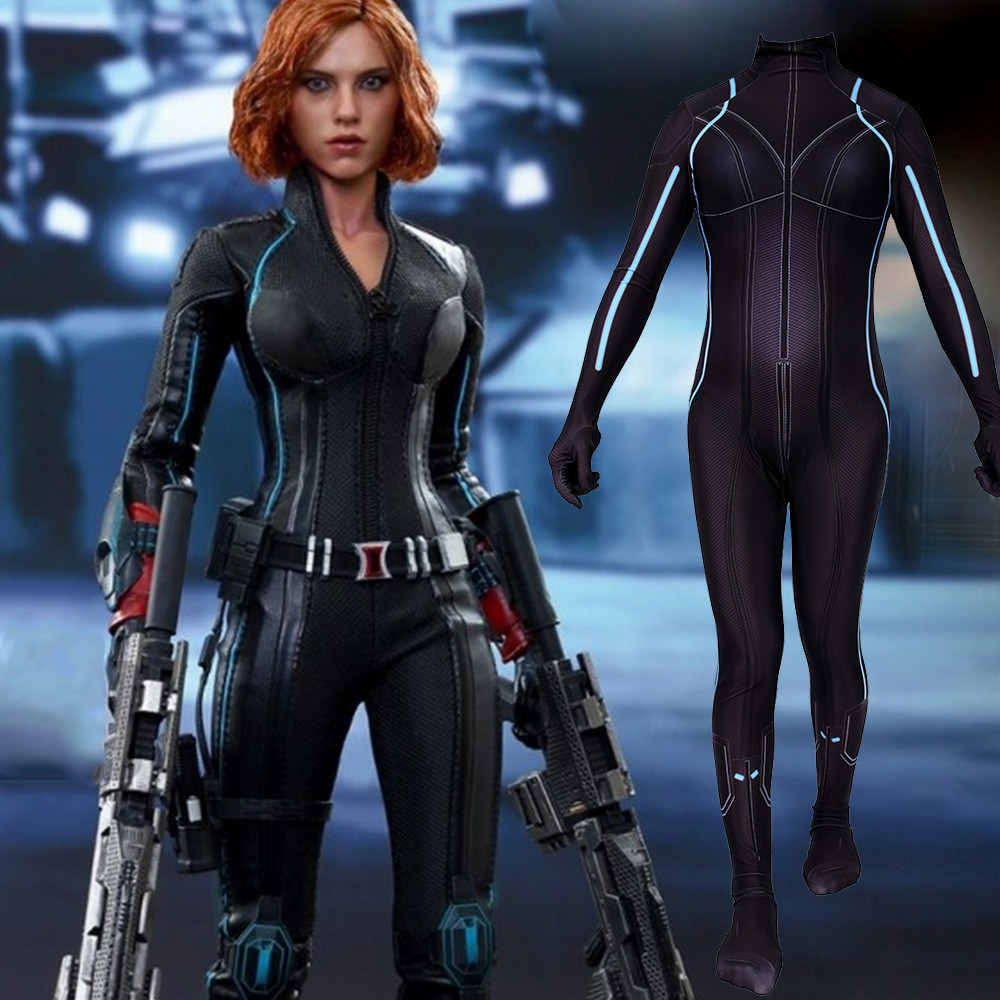 [มีในสต็อกสำหรับการจัดส่งที่รวดเร็ว] ชุดฮาโลวีน Camani ชุด Marvel Avengers 4 Black Widow ชุดคอสเพลย์