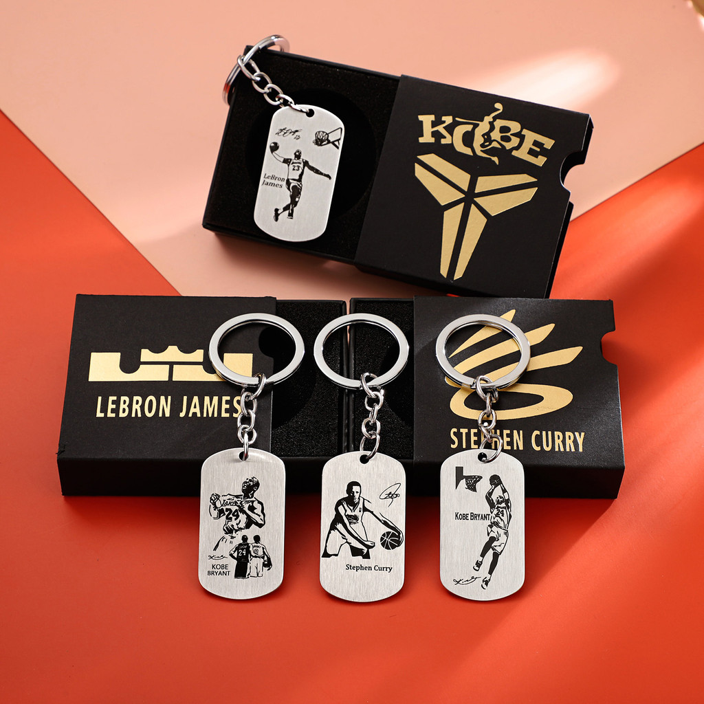 พวงกุญแจรถกระเป๋าเป้สะพายหลัง Charm Boy Gift NBA พวงกุญแจบาสเกตบอล [S218] NBA Kobe Curry James Waysh