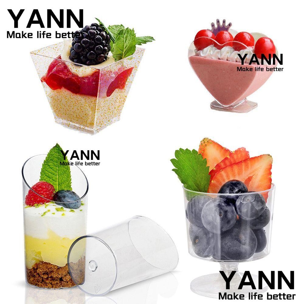 Yann1 10/20 ชิ้นถ้วยขนมหวาน Home & Kitchen Trapezoidal คอนเทนเนอร์ Party Supplies มูส