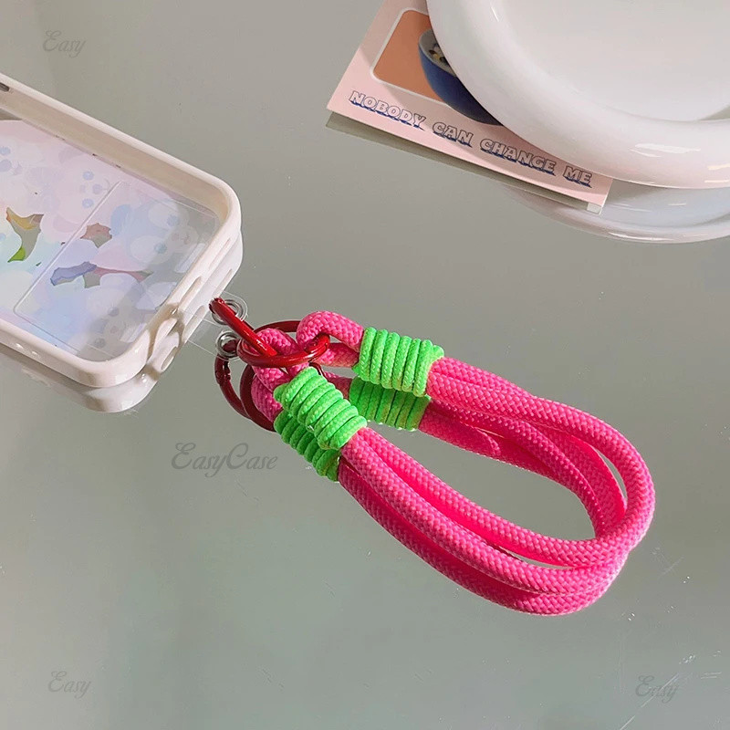 เชือกเส้นเล็กโทรศัพท์มือถือแขวนตกแต่งสามารถ Carrieed Twist เชือก Anti-los จี้แฟชั่นข้อมือที่แข็งแกร่งสายรัดสั้น - รูปที่ 6