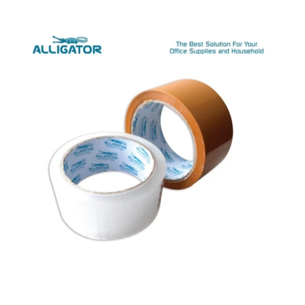 จระเข้ OPP Tape Eco Clear 45MMx55Y - จระเข้ OPP Tape Eco Brown 45MMx55Y - เทปท่อจระเข้ 2 นิ้ว / ชิ้น