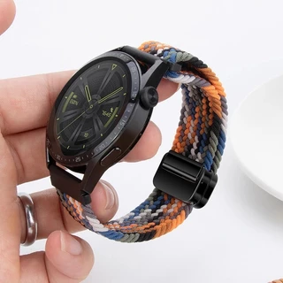 20 มม.22 มม.แม่เหล็ก Braided Loop สําหรับ Realme นาฬิกา S/S pro กีฬาสายรัดข้อมืออุปกรณ์เสริมสําหรับ Realme นาฬิกา 5 / 3 /3pro /2 / 2Pro / T1 สร้อยข้อมือไนลอนยืดหยุ่น