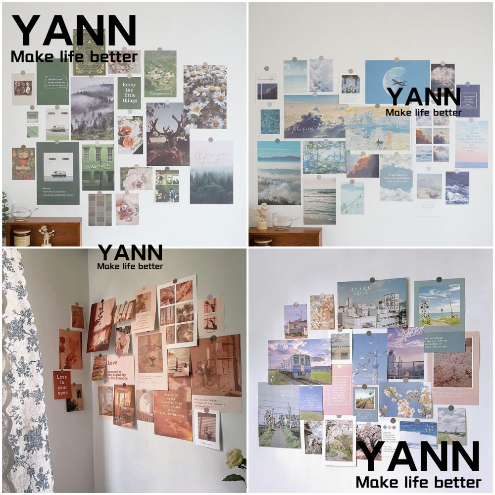 Yann1 20PCS DIY วอลล์เปเปอร์, DIY กระดาษโปสเตอร์การ์ดสติกเกอร์, Ins สไตล์ Multicolor Photo Props อุปกรณ์เสริมพื้นหลัง Wall Decals ตกแต่งบ้าน