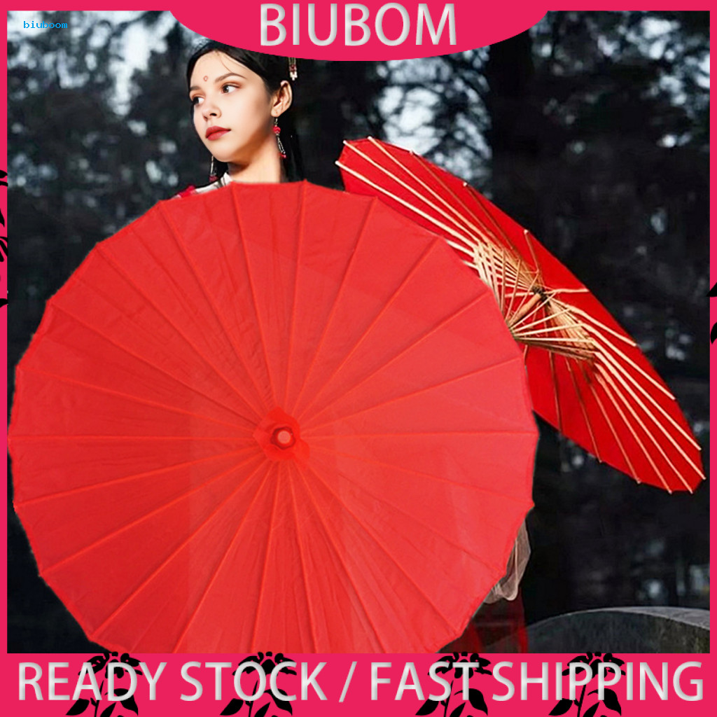 Handmade ร่มกระดาษ Handmade Oriental ร่มที่มีสีสันจีนร่มกระดาษ Diy หัตถกรรมตกแต่งไม้ไผ่ Oriental Parasol Party Favors 20/30/40/60/85 ซม.