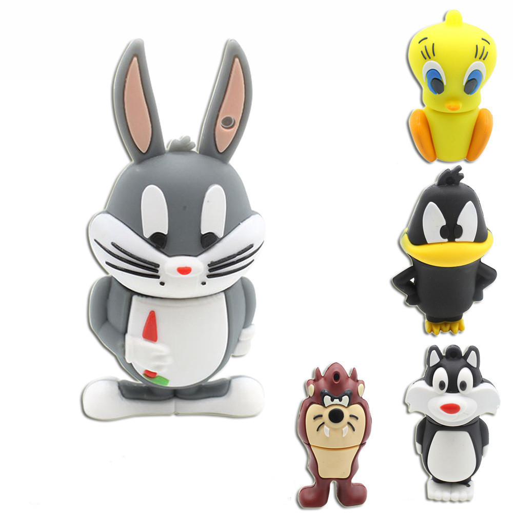 ขายส่งแฟลชไดรฟ์ USB น่ารัก 16G Mini Cat Bunny อะนิเมะการ์ตูน U Disk เป็ดนกสุนัข 8g