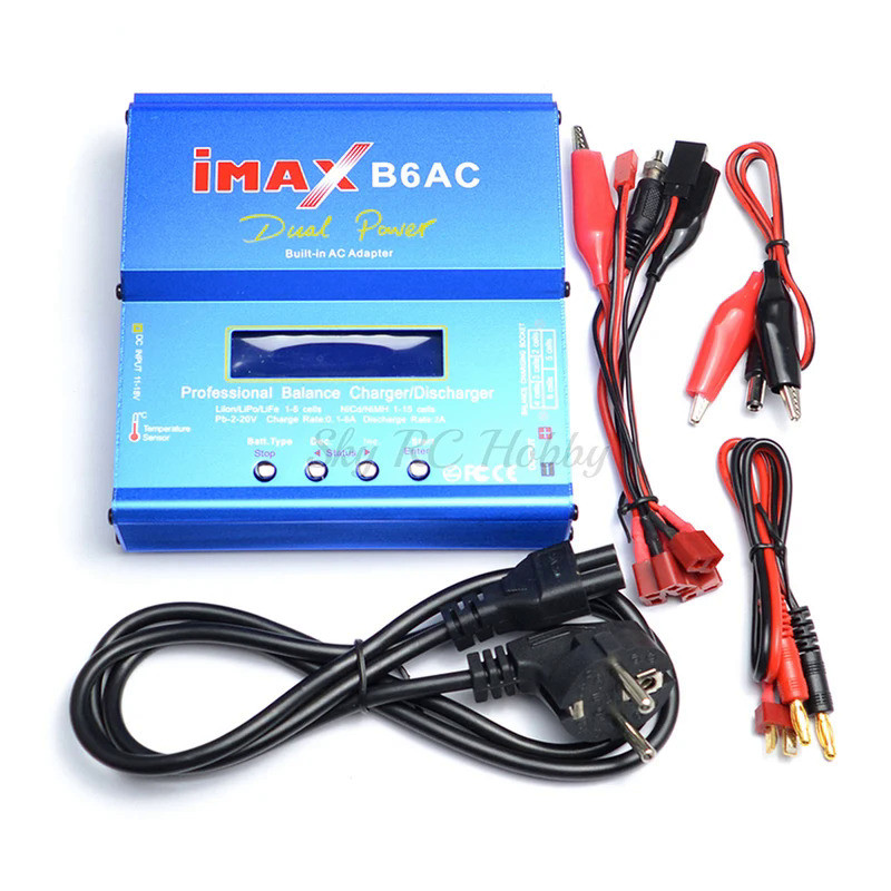 KS IMAX B6 AC B6AC Lipo NiMH 3S RC BALANCE Charger / Discharger + B6ACยุโรปUniversalสายไฟสายไฟEU/US