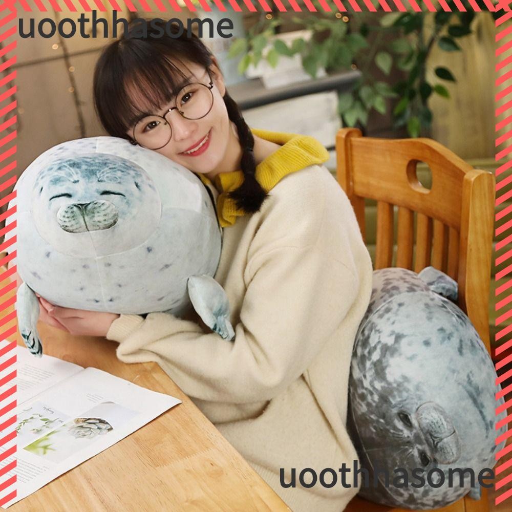 Uothhasome Seal Plush ของเล่น,ขนาดใหญ่น่ารัก Blob Seal หมอน,อินเทรนด์ PP Cotton Chubby Soft ของขวัญสําหรับชายหญิงเด็ก
