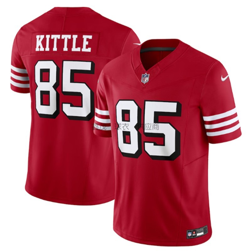 เสื้อรักบี้ NF L 49ers San Francisco 49ers 85 #Kittle คิตเทิล ผู้ชายผู้หญิง