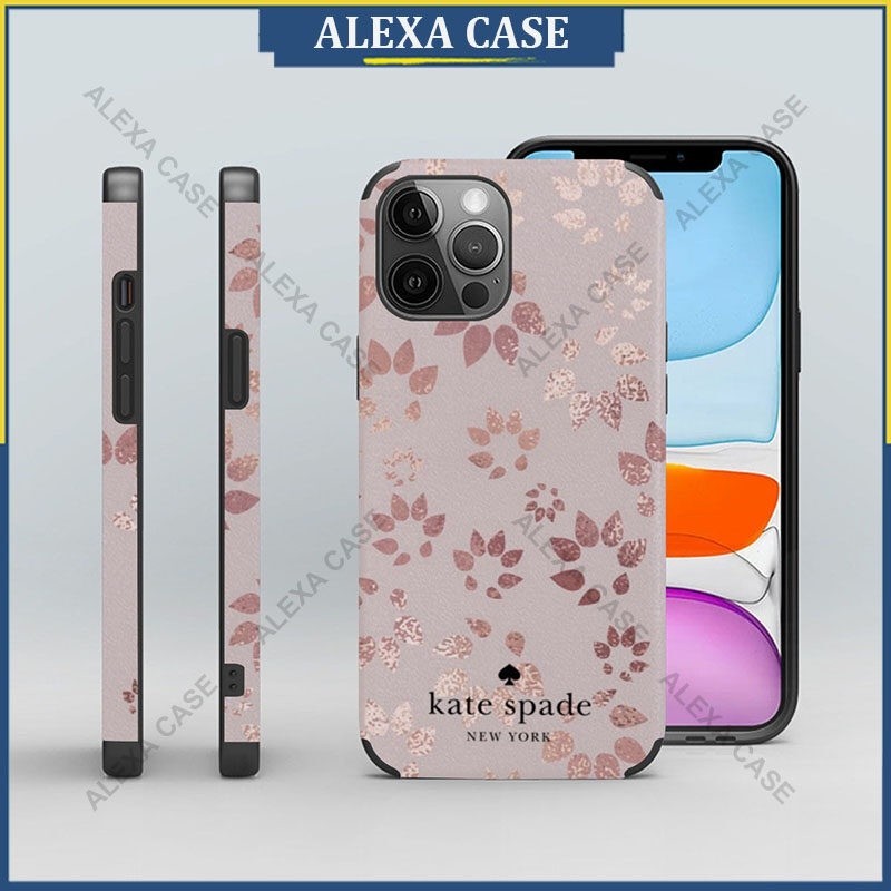 เคสโทรศัพท์ Kate Spade สําหรับ iPhone 16 Pro Max / iPhone 15 Pro Max / iPhone 14 Pro Max / iPhone 13 Pro Max / XS Max / iPhone 8 Plus / iPhone SE Lambskin เคสป้องกัน LSQ3N8