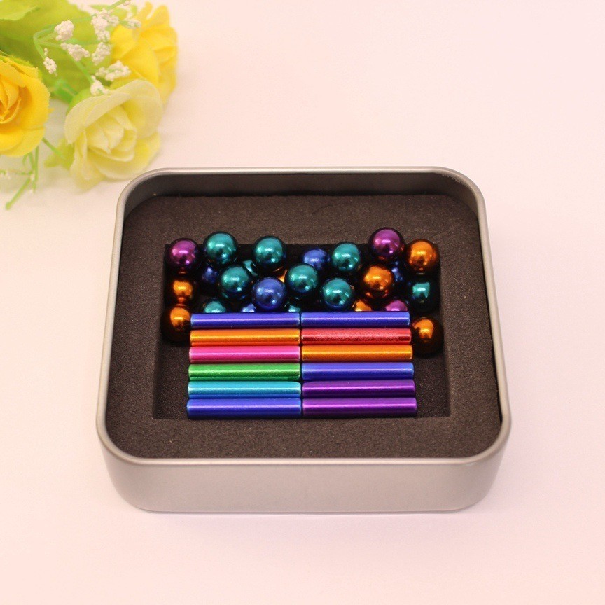 【Good_luck1】ของเล่น แม่เหล็ก เสริมพัฒนาการ เสริมจิตนาการ ตัวต่อแม่เหล็ก แม่เหล็กแท่ง 63 ชิ้น （36ชิ้น