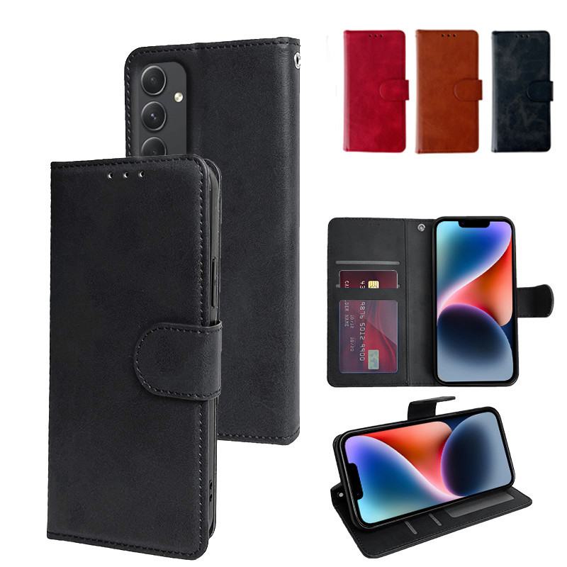 ซองหนังสําหรับ Samsung Galaxy A54 5G SM-A546E A546S A546V หรูหรากระเป๋าสตางค์แบบพกพาสํารองโทรศัพท์ช่