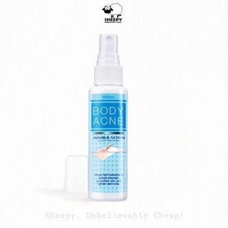 Mistine BODY Acne Double Action Clarifying Spray 50ml. มิสทิน สเปรย์ฉีดสิวที่หลัง ป้องกันการเกิดสิวที่หลัง (sheepy)