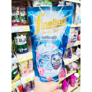 แพ็ึคคู่ 2 ถุง FINELINE ไฟน์ไลน์ ผลิตภัณฑ์ซักผ้า สูตรเข้มข้นสูตรแอนตี้แบคทีเรีย 550 มล. 2 ถุง ฟ้า / เขียว / ชมพูโปรคล